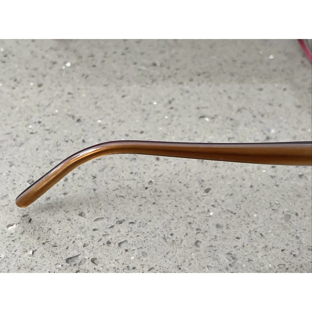 THEORY Eyeglasses Frames ONLY TH1140 C03 135 51 17 Brown Rectangular pink